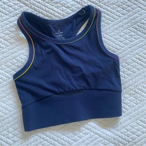 Sweaty Betty Power Frame Tank Navy Rainbow Small